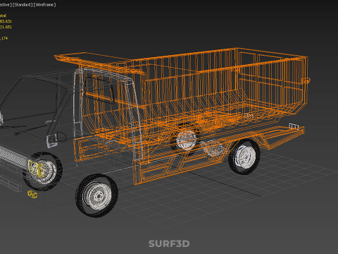 SMALL TIPPER DUMP TRUCK PICK UP HYDRAULIC CONTAINER CAR VEHICLE Modelo 3D