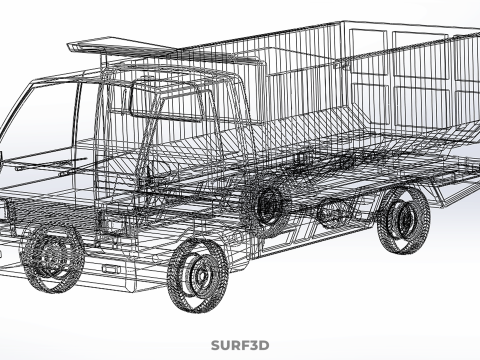 SMALL TIPPER DUMP TRUCK PICK UP HYDRAULIC CONTAINER CAR VEHICLE Modelo 3D
