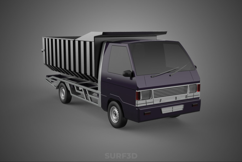 CATTLE TRANSPORT COLT DELICA L300 PICK UP CAR VEHICLE TRUCK MINI 3D 모델 .c4d .max .obj .3ds .fbx .stl .blend