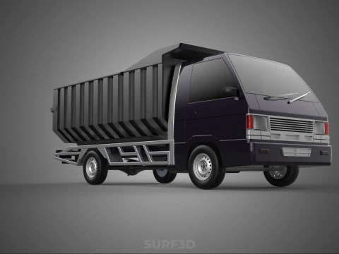 CATTLE TRANSPORT COLT DELICA L300 PICK UP CAR VEHICLE TRUCK MINI 3D Model