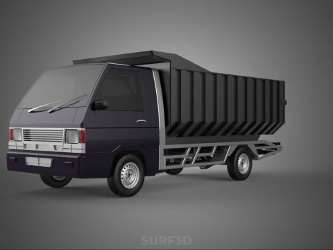 CATTLE TRANSPORT COLT DELICA L300 PICK UP CAR VEHICLE TRUCK MINI 3D Model
