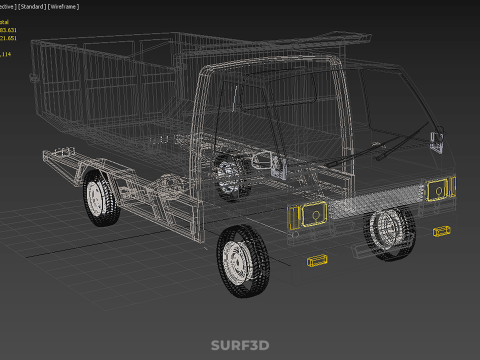 CATTLE TRANSPORT COLT DELICA L300 PICK UP CAR VEHICLE TRUCK MINI 3D 모델