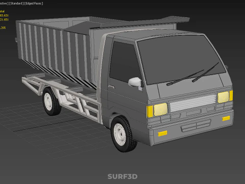 CATTLE TRANSPORT COLT DELICA L300 PICK UP CAR VEHICLE TRUCK MINI 3D Model