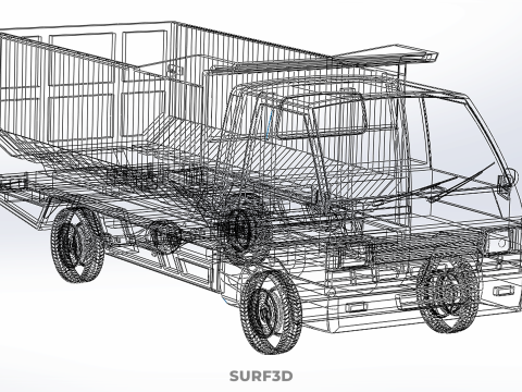CATTLE TRANSPORT COLT DELICA L300 PICK UP CAR VEHICLE TRUCK MINI 3D 모델