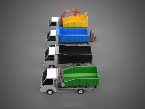 TRUCK PICK UP DUMP HYDRAULIC CRANE LOADER GRABBER GRAPPLE CLAW 3D Model