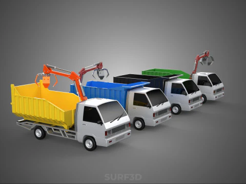 TRUCK PICK UP DUMP HYDRAULIC CRANE LOADER GRABBER GRAPPLE CLAW 3D Model