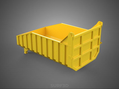 BED DUMP BODY BOX CONTAINER BIN CARGO TRUCK VEHICLE PICK UP CAR 3D Model