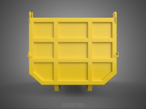 BED DUMP BODY BOX CONTAINER BIN CARGO TRUCK VEHICLE PICK UP CAR Modèle 3D