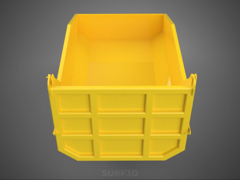 BED DUMP BODY BOX CONTAINER BIN CARGO TRUCK VEHICLE PICK UP CAR Modèle 3D
