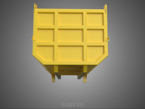 BED DUMP BODY BOX CONTAINER BIN CARGO TRUCK VEHICLE PICK UP CAR Modèle 3D