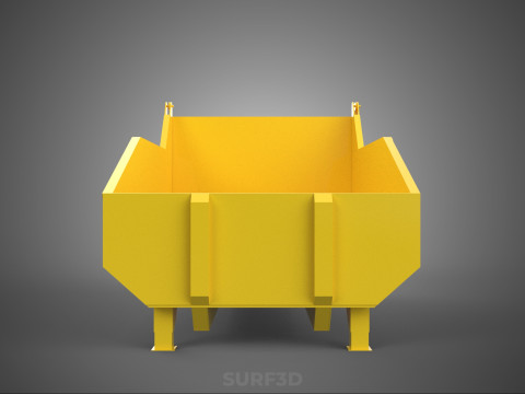BED DUMP BODY BOX CONTAINER BIN CARGO TRUCK VEHICLE PICK UP CAR Modèle 3D