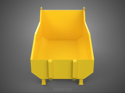 BED DUMP BODY BOX CONTAINER BIN CARGO TRUCK VEHICLE PICK UP CAR Modèle 3D
