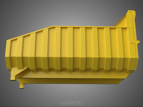 BED DUMP BODY BOX CONTAINER BIN CARGO TRUCK VEHICLE PICK UP CAR Modèle 3D