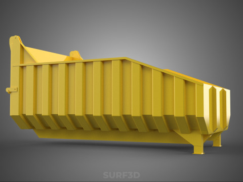 BED DUMP BODY BOX CONTAINER BIN CARGO TRUCK VEHICLE PICK UP CAR Modèle 3D