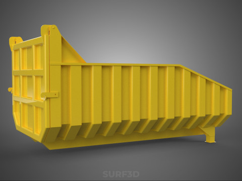 BED DUMP BODY BOX CONTAINER BIN CARGO TRUCK VEHICLE PICK UP CAR Modèle 3D