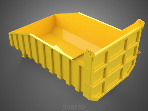 BED DUMP BODY BOX CONTAINER BIN CARGO TRUCK VEHICLE PICK UP CAR Modèle 3D