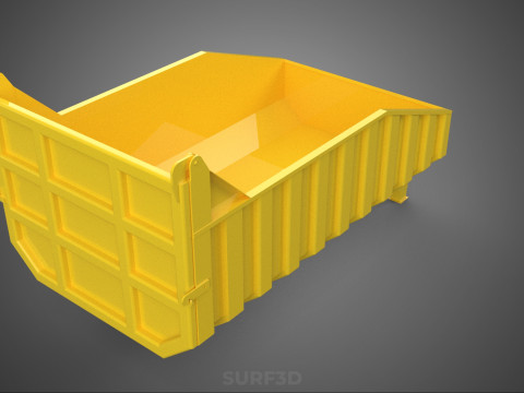 BED DUMP BODY BOX CONTAINER BIN CARGO TRUCK VEHICLE PICK UP CAR Modèle 3D
