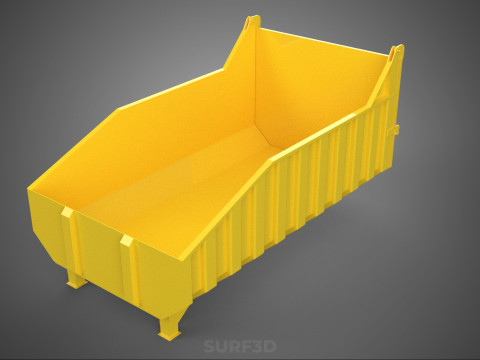 BED DUMP BODY BOX CONTAINER BIN CARGO TRUCK VEHICLE PICK UP CAR Modèle 3D