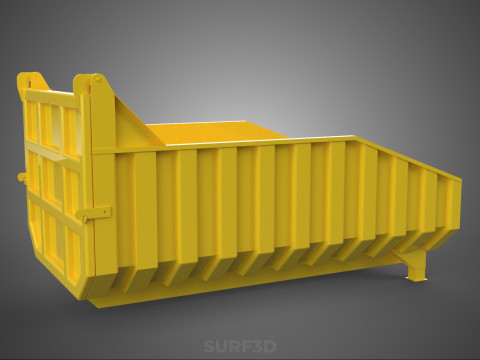 BED DUMP BODY BOX CONTAINER BIN CARGO TRUCK VEHICLE PICK UP CAR Modèle 3D