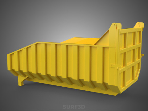BED DUMP BODY BOX CONTAINER BIN CARGO TRUCK VEHICLE PICK UP CAR Modèle 3D