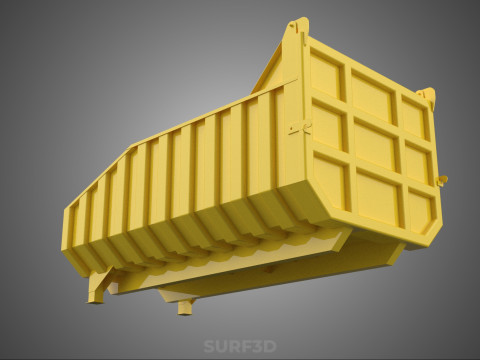 BED DUMP BODY BOX CONTAINER BIN CARGO TRUCK VEHICLE PICK UP CAR Modèle 3D