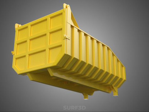BED DUMP BODY BOX CONTAINER BIN CARGO TRUCK VEHICLE PICK UP CAR Modèle 3D