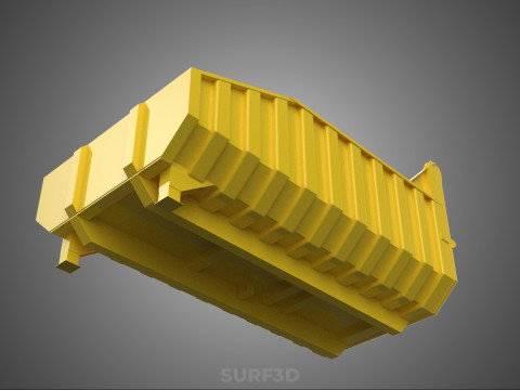 BED DUMP BODY BOX CONTAINER BIN CARGO TRUCK VEHICLE PICK UP CAR Modèle 3D
