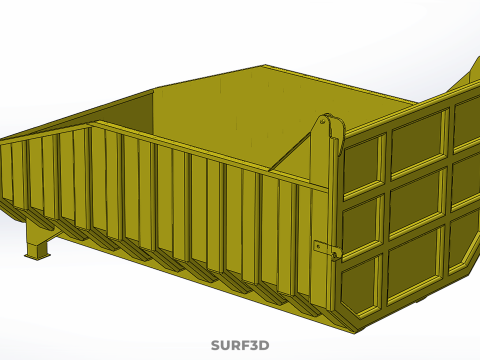 BED DUMP BODY BOX CONTAINER BIN CARGO TRUCK VEHICLE PICK UP CAR Modèle 3D