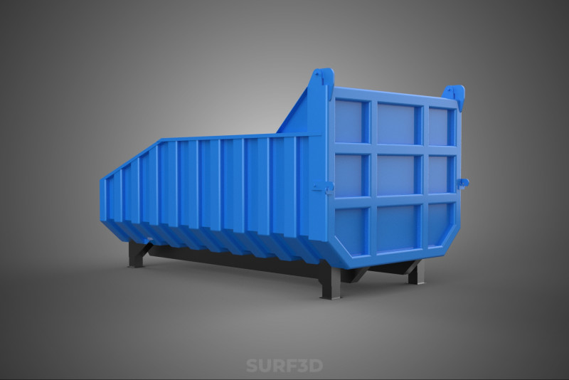 DUMP BED BODY BOX CONTAINER BIN CARGO TRUCK VEHICLE PICK UP CAR Modelo 3D .c4d .max .obj .3ds .fbx .stl .blend