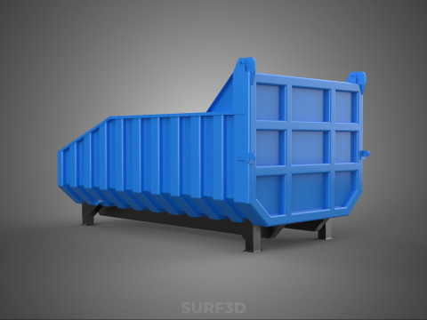 DUMP BED BODY BOX CONTAINER BIN CARGO TRUCK VEHICLE PICK UP CAR 3D Модель
