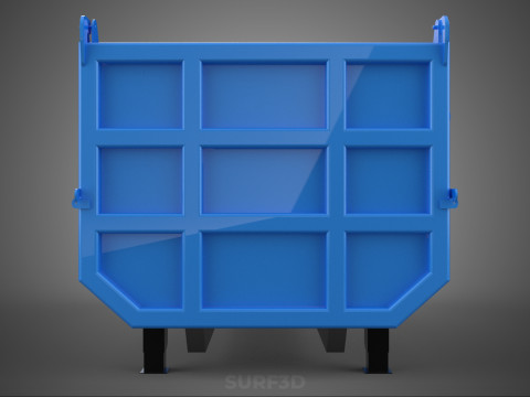DUMP BED BODY BOX CONTAINER BIN CARGO TRUCK VEHICLE PICK UP CAR Modelo 3D