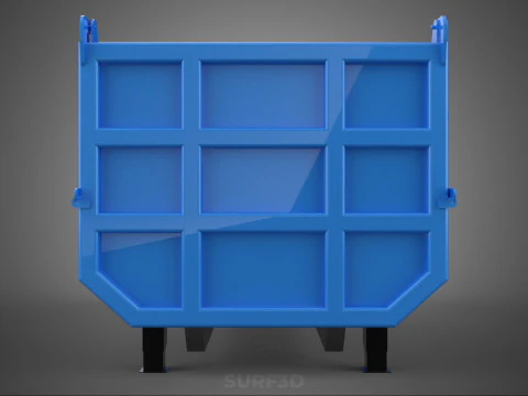 DUMP BED BODY BOX CONTAINER BIN CARGO TRUCK VEHICLE PICK UP CAR 3D Model