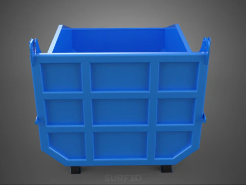 DUMP BED BODY BOX CONTAINER BIN CARGO TRUCK VEHICLE PICK UP CAR 3D Model