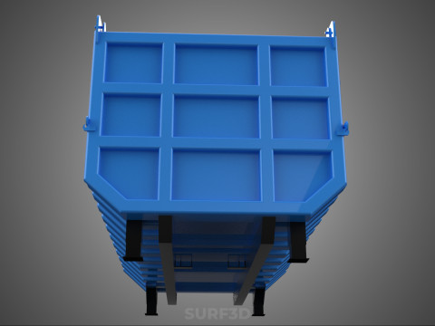 DUMP BED BODY BOX CONTAINER BIN CARGO TRUCK VEHICLE PICK UP CAR Modelo 3D