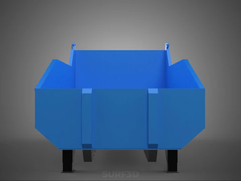 DUMP BED BODY BOX CONTAINER BIN CARGO TRUCK VEHICLE PICK UP CAR 3D Model