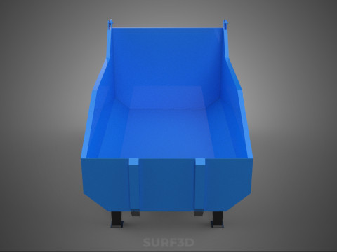 DUMP BED BODY BOX CONTAINER BIN CARGO TRUCK VEHICLE PICK UP CAR Modelo 3D