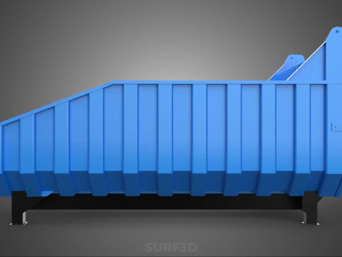 DUMP BED BODY BOX CONTAINER BIN CARGO TRUCK VEHICLE PICK UP CAR 3D Model