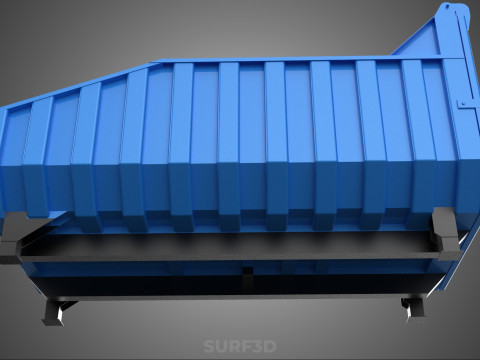 DUMP BED BODY BOX CONTAINER BIN CARGO TRUCK VEHICLE PICK UP CAR Modelo 3D