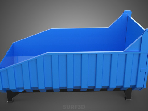 DUMP BED BODY BOX CONTAINER BIN CARGO TRUCK VEHICLE PICK UP CAR Modelo 3D