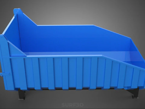 DUMP BED BODY BOX CONTAINER BIN CARGO TRUCK VEHICLE PICK UP CAR 3D Model