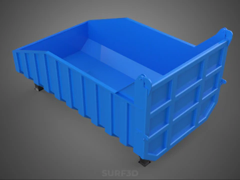 DUMP BED BODY BOX CONTAINER BIN CARGO TRUCK VEHICLE PICK UP CAR 3D Model