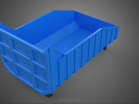 DUMP BED BODY BOX CONTAINER BIN CARGO TRUCK VEHICLE PICK UP CAR 3D Model