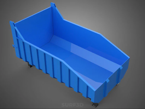 DUMP BED BODY BOX CONTAINER BIN CARGO TRUCK VEHICLE PICK UP CAR 3D Model