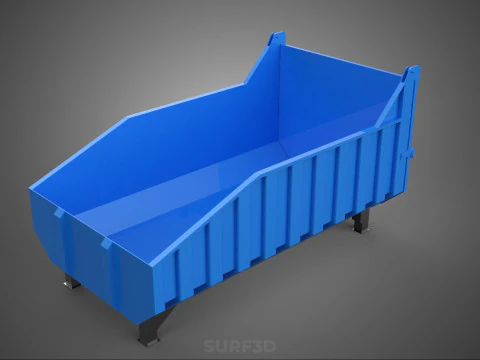 DUMP BED BODY BOX CONTAINER BIN CARGO TRUCK VEHICLE PICK UP CAR 3D Model