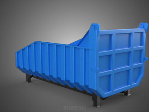 DUMP BED BODY BOX CONTAINER BIN CARGO TRUCK VEHICLE PICK UP CAR Modelo 3D