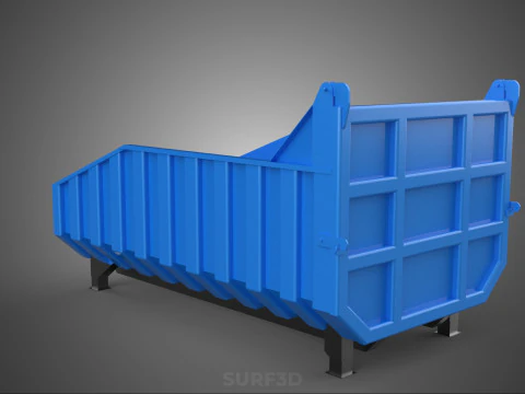 DUMP BED BODY BOX CONTAINER BIN CARGO TRUCK VEHICLE PICK UP CAR 3D Model