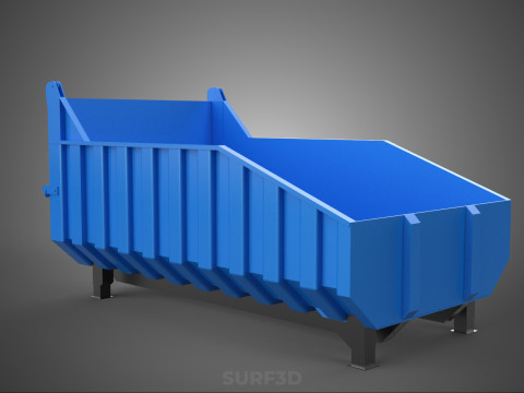 DUMP BED BODY BOX CONTAINER BIN CARGO TRUCK VEHICLE PICK UP CAR Modelo 3D