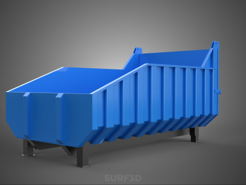 DUMP BED BODY BOX CONTAINER BIN CARGO TRUCK VEHICLE PICK UP CAR Modelo 3D
