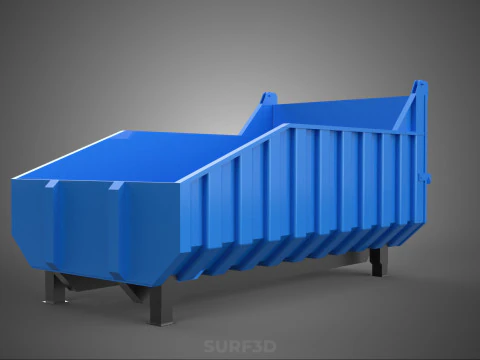 DUMP BED BODY BOX CONTAINER BIN CARGO TRUCK VEHICLE PICK UP CAR 3D Model