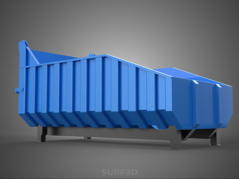 DUMP BED BODY BOX CONTAINER BIN CARGO TRUCK VEHICLE PICK UP CAR Modelo 3D